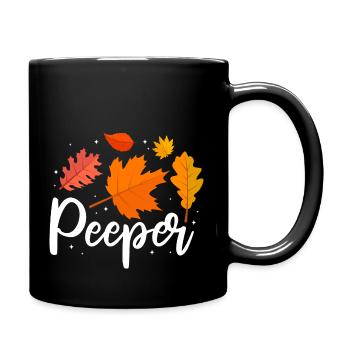 Peeper Fall Leaves Collecting Leaf Peeping - Tasse einfarbig - Schwarz - Rechts