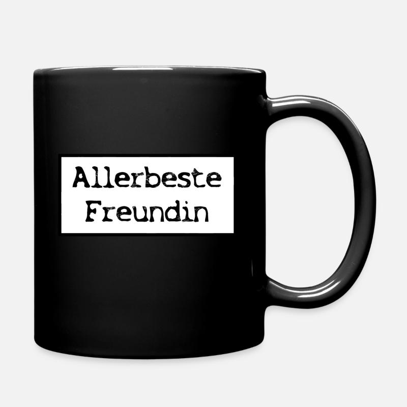 Allerbeste Freundin - Tasse einfarbig - Schwarz