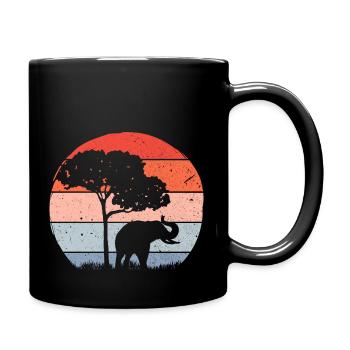 Elephant Wildlife - Full Colour Mug - black - Right