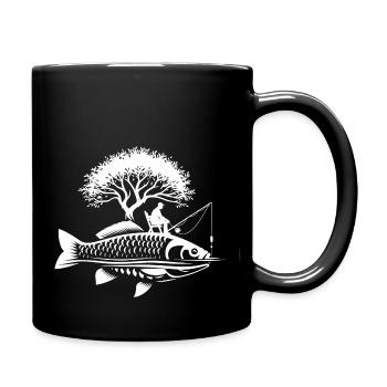 Détendu, Pêche, Pêche, Nature, Environnement, Paix - Mug uni - noir - Droite