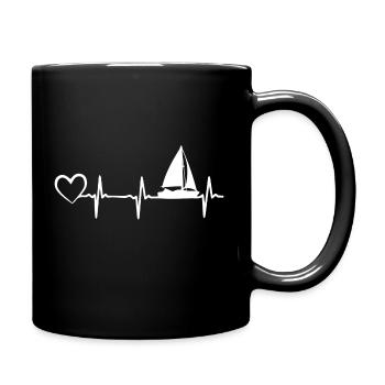 Segelboot Heartbeat Segelboot Segelboot - Tasse einfarbig - Schwarz - Rechts