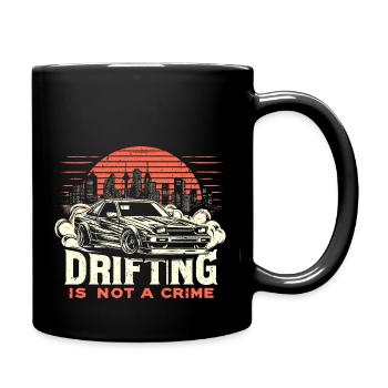Drifting Is Not A Crime - Auto Liebhaber Geschenk - Tasse einfarbig - Schwarz - Rechts