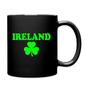 Trèfle d’Irlande - Mug uni - noir - Droite