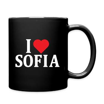 t-shirt I love Sofia t-shirt gift idea - Full Colour Mug - black - Right