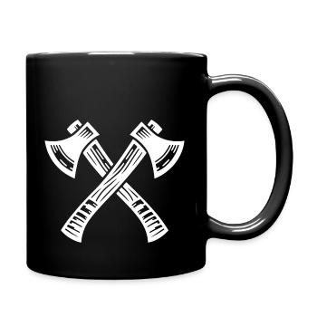 Gekreuzte Axt - Tasse einfarbig - Schwarz - Rechts