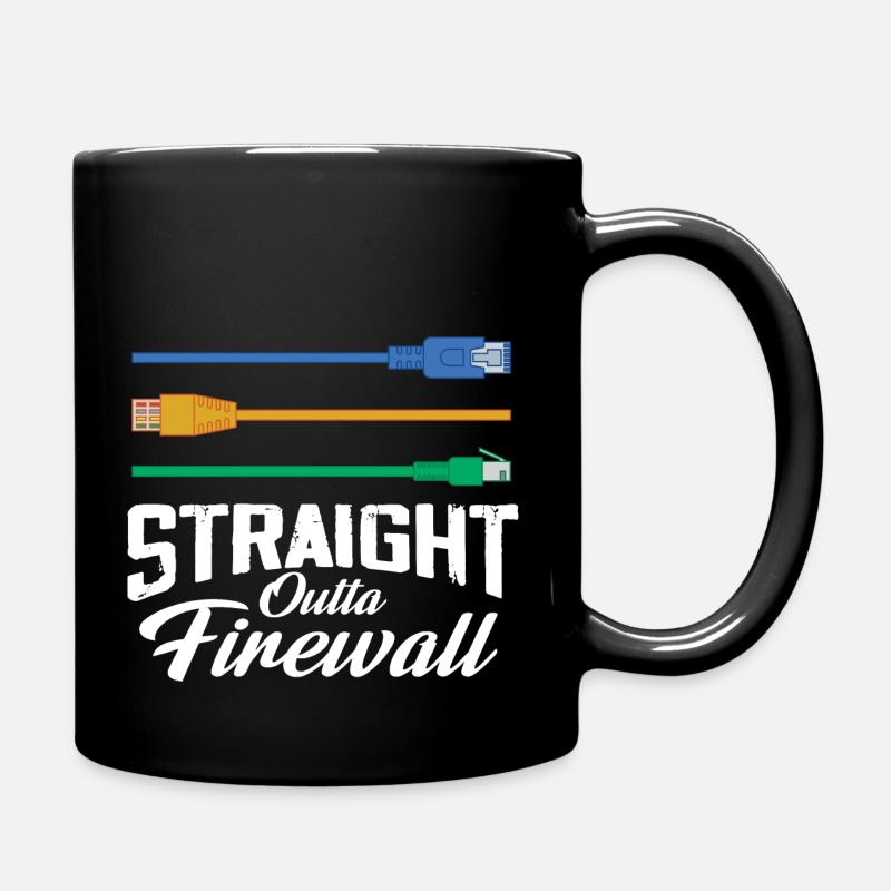 Straight Outta Firewall System Network - Tasse einfarbig - Schwarz