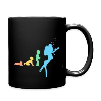 Plongeur Evolution - Mug uni - noir - Droite