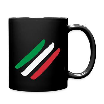 Italien Flagge - Steifen - Tasse einfarbig - Schwarz - Rechts