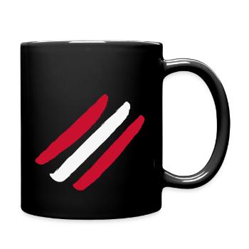 Austria Flag - Style Stripes - Full Colour Mug - black - Right