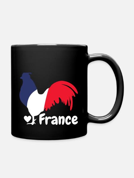 Coq français bleu blanc rouge - Mug uni - noir