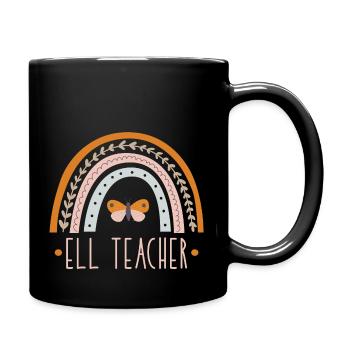 ELL Teacher English Learning Educator Language - Full Colour Mug - black - Right