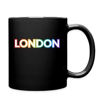 Londoner queere LGBTQ-Gay-Pride - Tasse einfarbig - Schwarz - Rechts