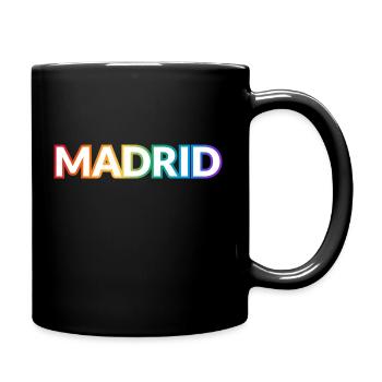Gay Madrid Rainbow Text - Full Colour Mug - black - Right