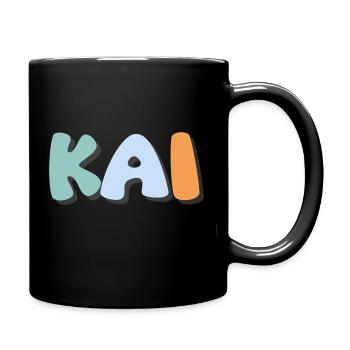 Name - Kai - Tasse einfarbig - Schwarz - Rechts