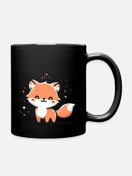Fuchs - Tasse einfarbig - Schwarz