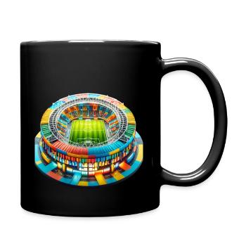 Colourful stadium hustle and bustle - Full Colour Mug - black - Right