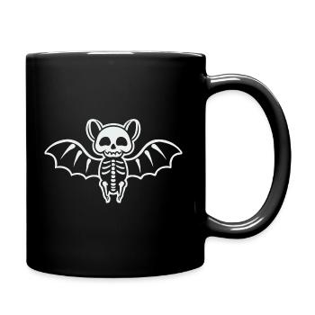 Cute Bat Skeleton - Tasse einfarbig - Schwarz - Rechts