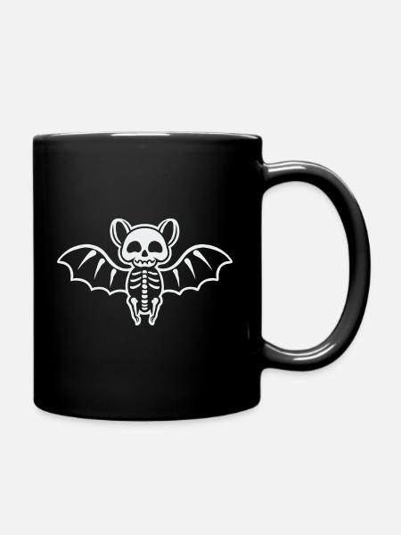 Cute Bat Skeleton - Tasse einfarbig - Schwarz