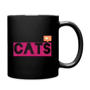 Cat lovers - Full Colour Mug - black - Right