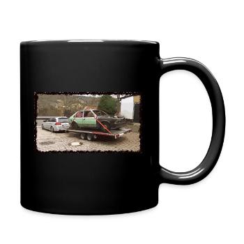 Oldtimer Abschleppen Aufbau Tuning - Tasse einfarbig - Schwarz - Rechts
