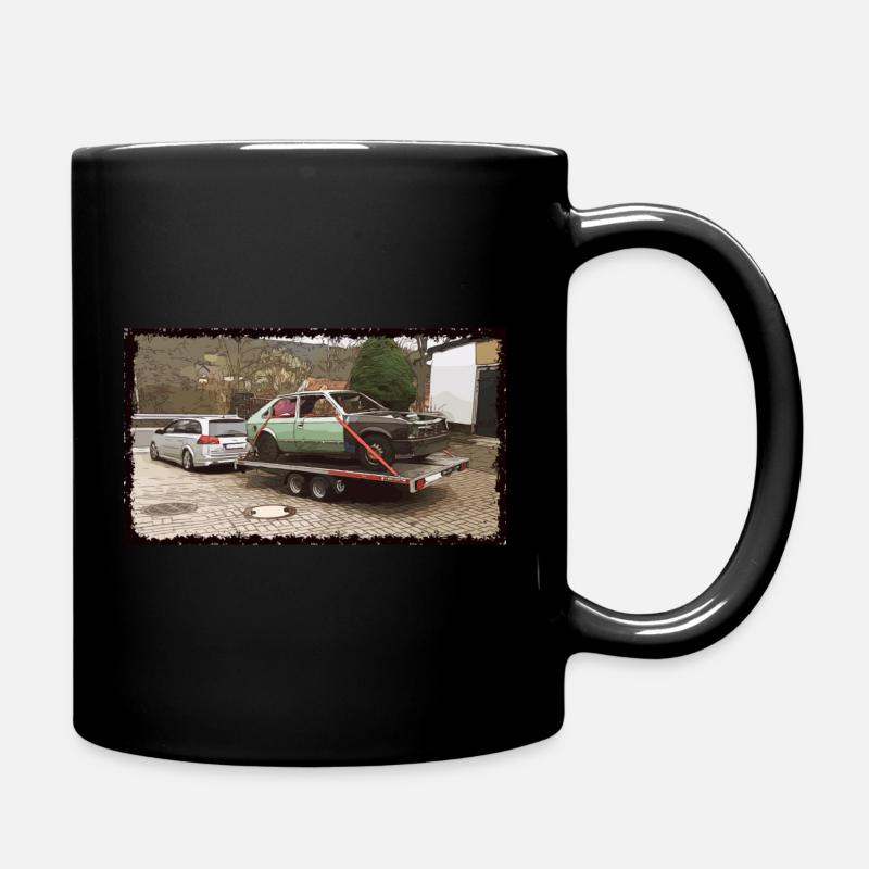 Oldtimer Abschleppen Aufbau Tuning - Tasse einfarbig - Schwarz