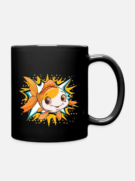 Fische Fischen Raubfisch - Tasse einfarbig - Schwarz