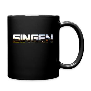 Singen Bodensee März Sonnenaufgang Landschaft - Tasse einfarbig - Schwarz - Rechts