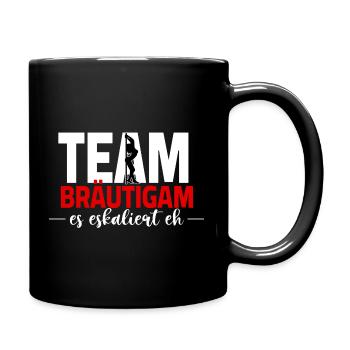 JGA - Team Bräutigam es escaliert eh - Mug uni - noir - Droite