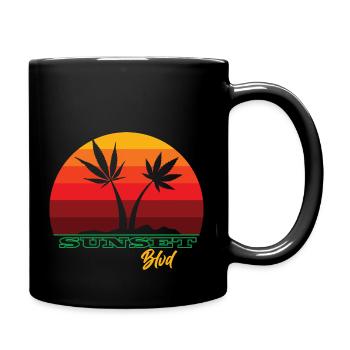 Sunset BLVD - Palm Tree Weed - Mug uni - noir - Droite