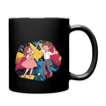 Tanzpaar Tanzkurs - Tasse einfarbig - Schwarz - Rechts