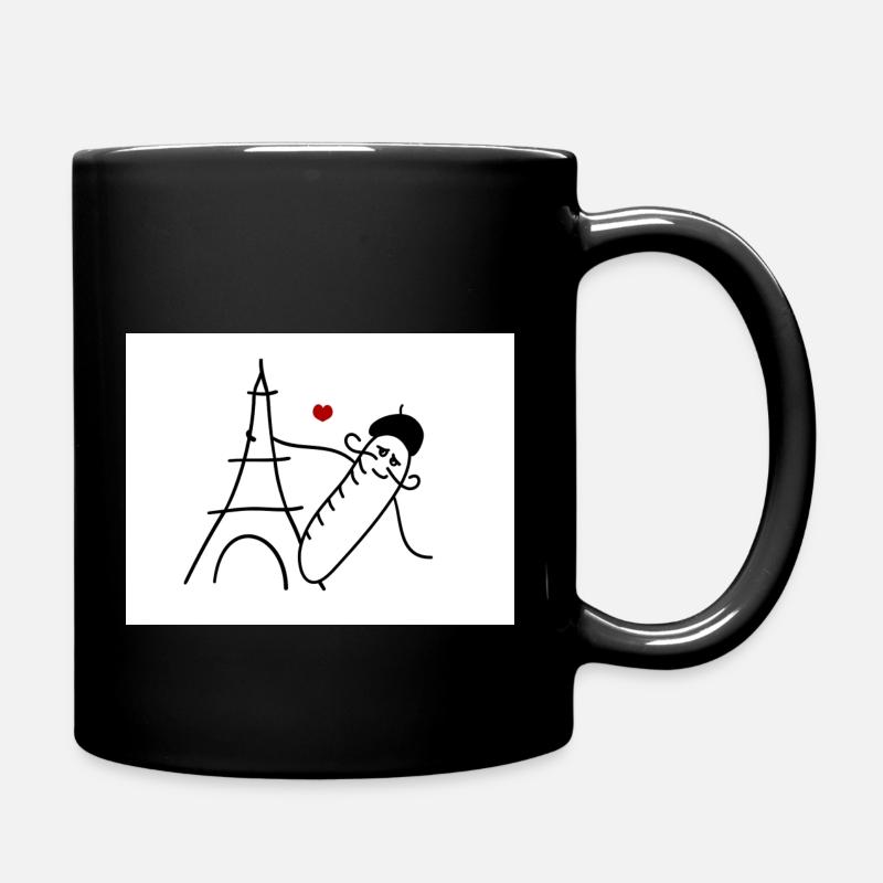Frankreich liebe - Tasse einfarbig - Schwarz