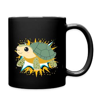 Tortue Ancienne - Mug uni - noir - Droite