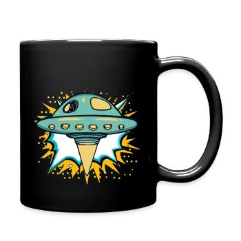 Vaisseau spatial OVNI - Mug uni - noir - Droite