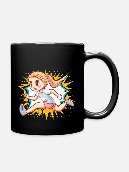 Laufen Sprint Ausdauer - Tasse einfarbig - Schwarz
