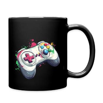 Video Spiel Controller für Gamer - Tasse einfarbig - Schwarz - Rechts