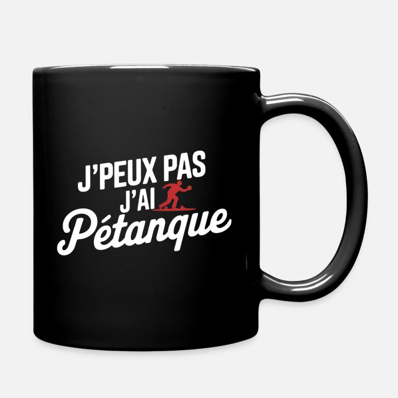 Ich kann nicht, ich habe Petanque - Tasse einfarbig - Schwarz
