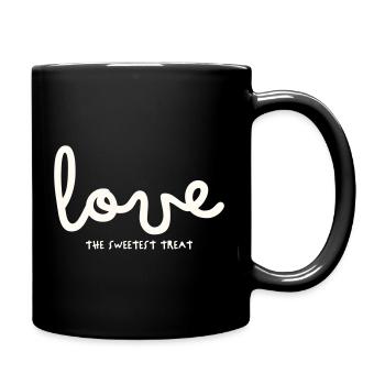 LOVE THE SWEETEST TREAT - Full Colour Mug - black - Right
