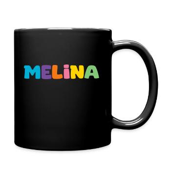 Nom - Melina - Mug uni - noir - Droite