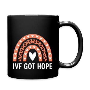 IVF – Nie die Hoffnung verlieren - Tasse einfarbig - Schwarz - Rechts