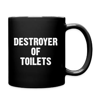 Destructeur De Toilettes - Mug uni - noir - Droite