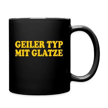 guy with bald head - Full Colour Mug - black - Right