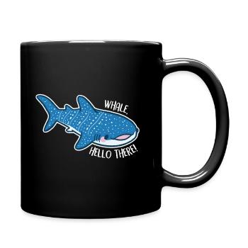 Drôle de requin-baleine avec jeu de mots - Mug uni - noir - Droite