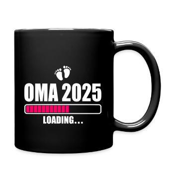 Oma 2025 - Tasse einfarbig - Schwarz - Rechts