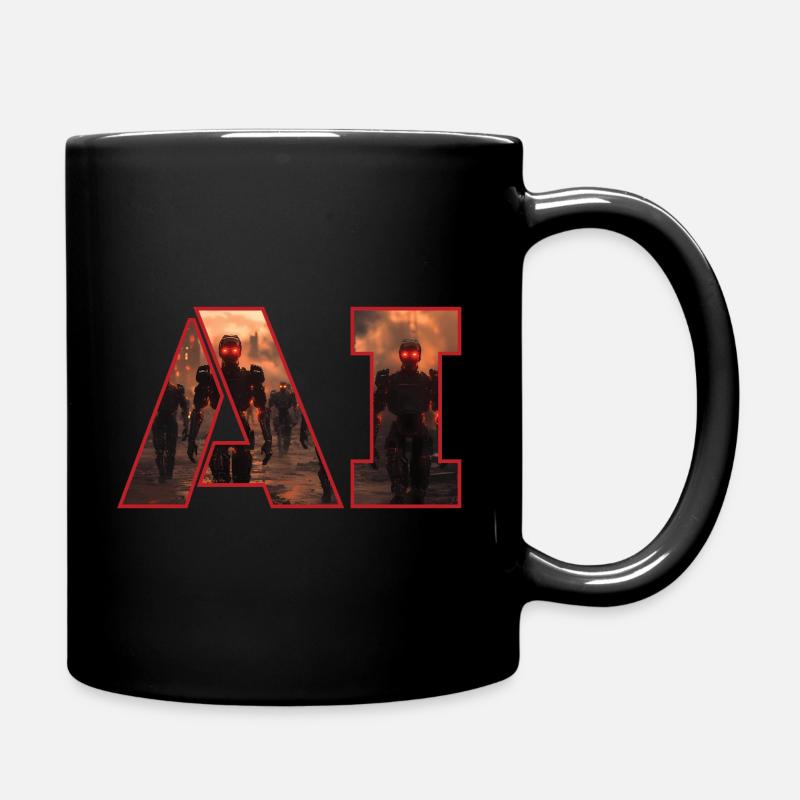 AI - Androids - Science-Fiction - Full Colour Mug - black