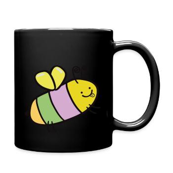 Bee Comic Colorful - Full Colour Mug - black - Right