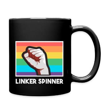 Linke Politik gegen Rechts - LGBTQ Linker Spinner - Tasse einfarbig - Schwarz - Rechts