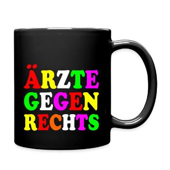 Ärzte gegen rechts - Tasse einfarbig - Schwarz - Rechts