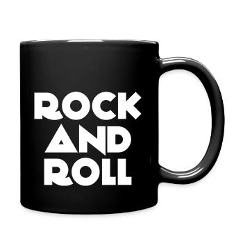 Mutiges Rock'n'Roll-Logo-Design - Tasse einfarbig - Schwarz - Rechts