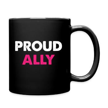 Proud Ally - Tasse einfarbig - Schwarz - Rechts