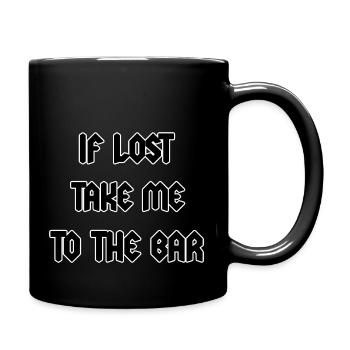 If lost, take me to the bar - Mug uni - noir - Droite